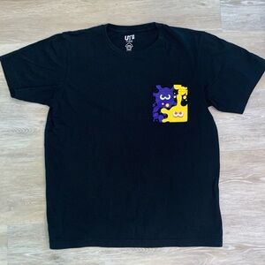 Uni Qlo Graphic Tee - Nintendo Splatoon - Black Size Unisex Medium